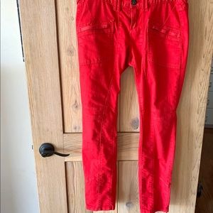 Free People Fire Truck Red Jeans